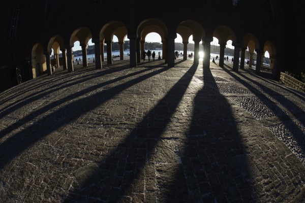 Of Stockholm City Hall courtyard Sweden. Shooting Location: Sweden, Stockholm