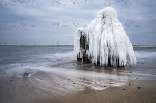 Winter on the coast of the Baltic Sea near Kühlungsborn