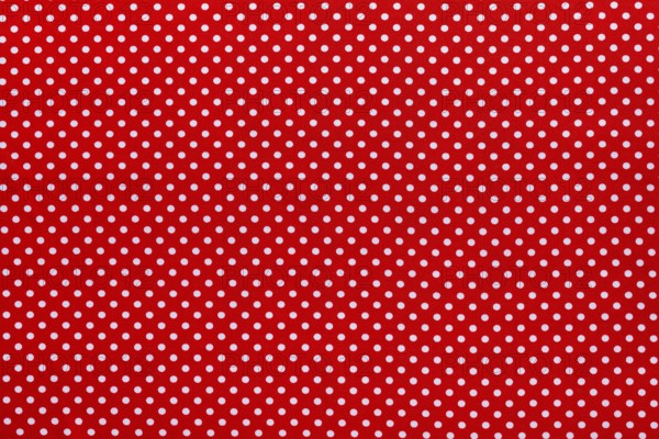 Red polka-dot cotton table cloth