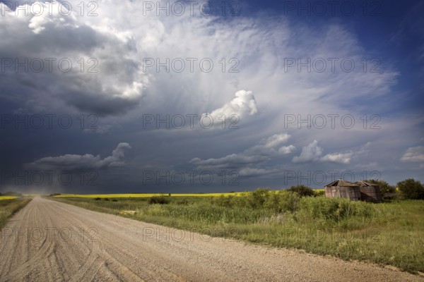 Storm Clouds Canada rural countryside Prairie Scene