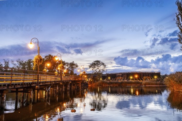 Beautiful Landscape of lake by the Graduation Tower in Ciechocinek, Poland, Europe