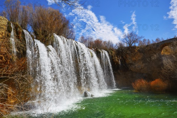 Cascada de San Pedro waterfall in Teruel Sierra Albarracin of Spain