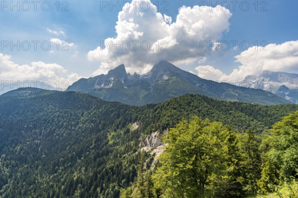 Sports via ferrata near the valley with a suspension bridge and a great view of the Berchtesgaden mountains