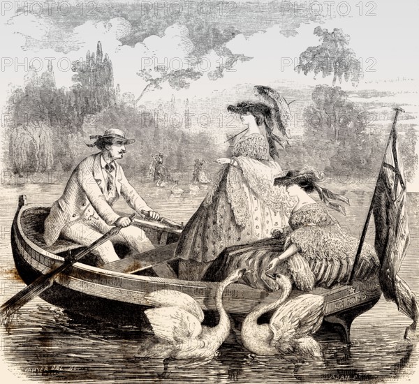 Parisian fashion, 1857