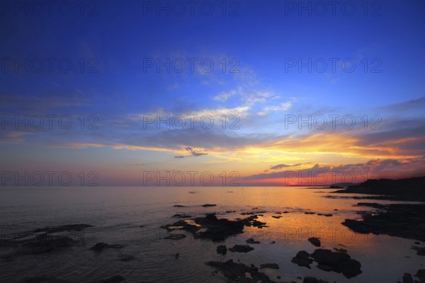 Beautiful sea landscape after sunset