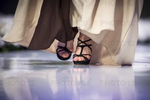 A female model walks the runway during the 2016 Sofia Fashion Week Show in Sofia, Bulgaria, Europe