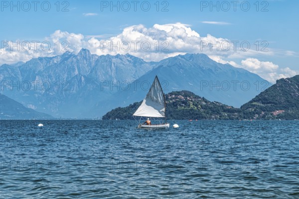 Sail boat on Lake Como