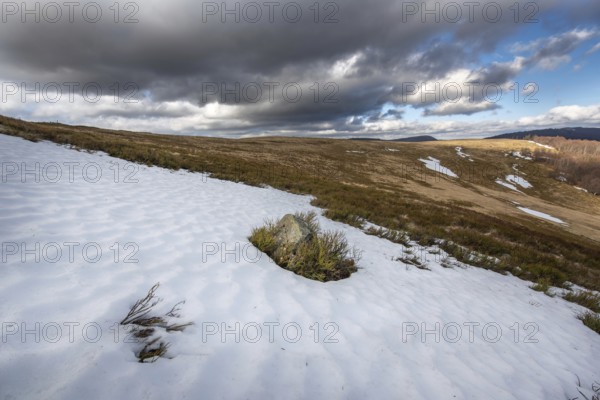 Summits of the Vosges landscape in Winters. France