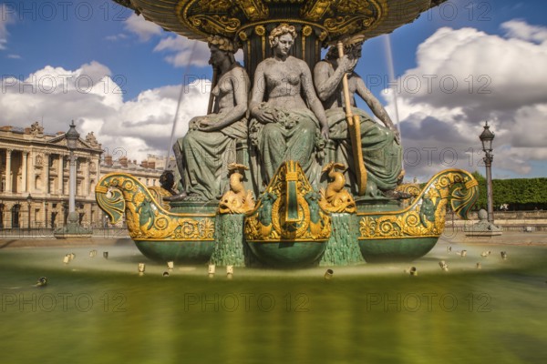 Fontaines de la Concorde at Place de la Concorde, Paris, France, Europe
