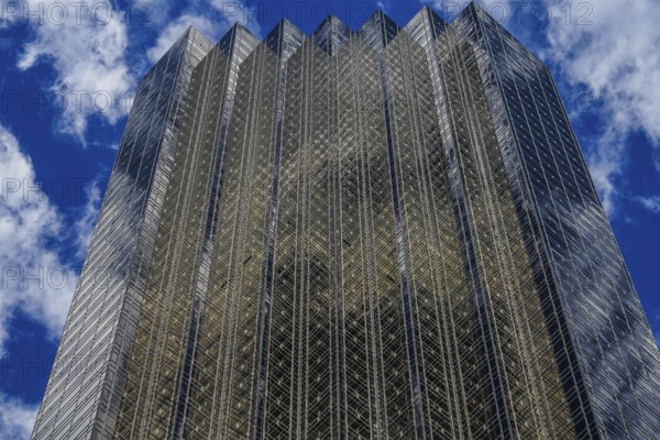 Trump Tower and blue sky (New York). Shooting Location: New York, Manhattan