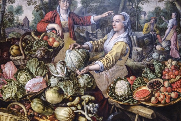 Joachim Beuckelaer, The four elements: the earth, 1575, oil on canvas, National Gallery, London, England, Great Britain