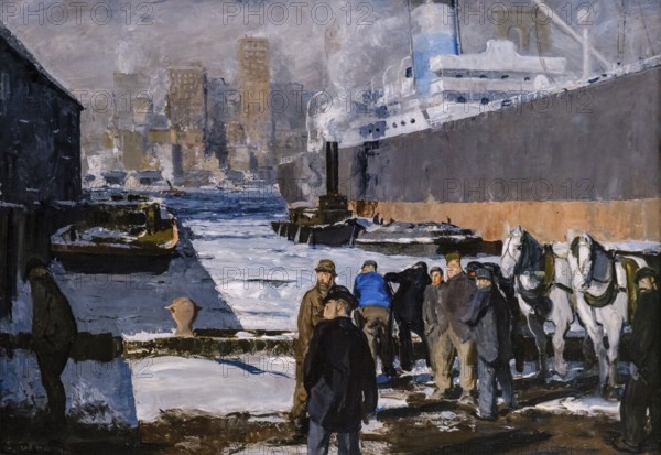 George Bellows, Men of the Docks, 1912, oil on canvas, National Gallery, London, England, Great Britain