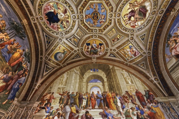 VATICAN CITY, VATICAN, JUNE 15, 2015 : interiors and architectural details of Raphael rooms in Vatican museum, june 15, 2015, in Vatican city, Vatican
