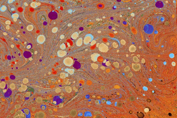 Abstract creative marble pattern texture. Traditional art of Ebru marbling