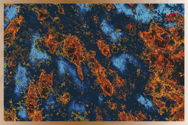 Traditional Ottoman Turkish abstract marbling art patterns as background