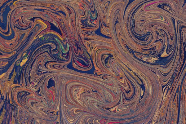 Traditional Ottoman Turkish abstract marbling art patterns as background