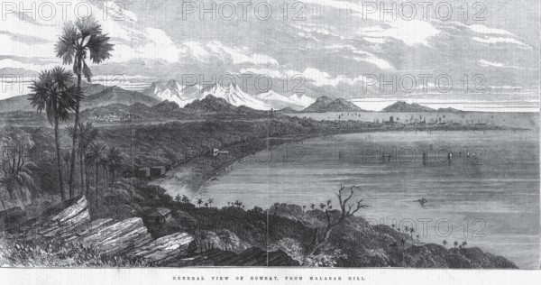 General View of Bombay from Malabar Hill, Bombay Mumbai, Maharashtra, India, Asia