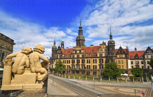 Residenzschloss near Zwinger in Dresden Germany