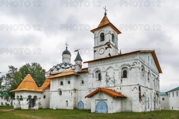 Alexander-Svirsky Monastery is orthodox monastery in the Leningrad region, Russia. Church of the Protection of the Theotokos with refectory