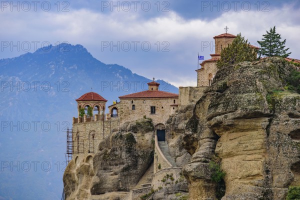 Monastery of Varlaam on the rock, the second largest Eastern Orthodox monastery in Meteora, Greece, Europe