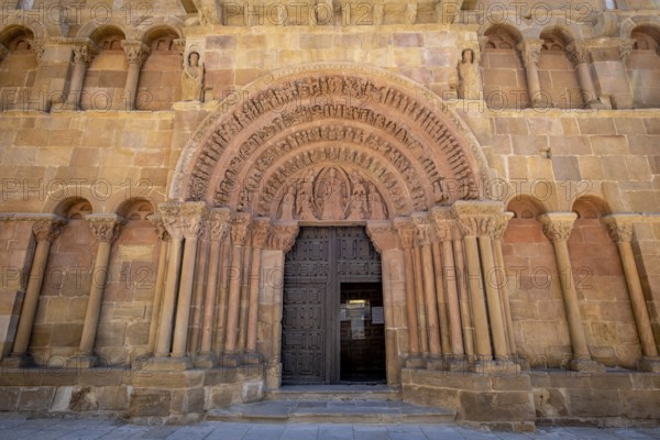 Portada, Iglesia de Santo Domingo, Románico, siglo XII, Soria, Comunidad Autónoma de Castilla, Spain, Europe