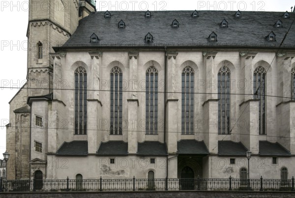 Hall S Market Church 3129 eastern part of the north side with the lower storeys of the Hausmann towers built in the 13th and 16th centuries