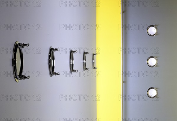 Luxembourg, Bureau Jean Schmit Engineering, door details, portholes, Europe