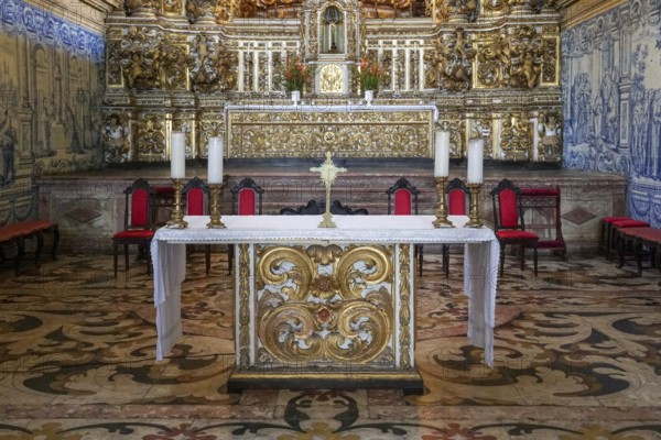 Inside the Sao Francisco Church of Salvador, located in the historical center of Salvador, in the State of Bahia, Brazil. Baroque architecture. Unesco World Heritage. September 16th, 2020