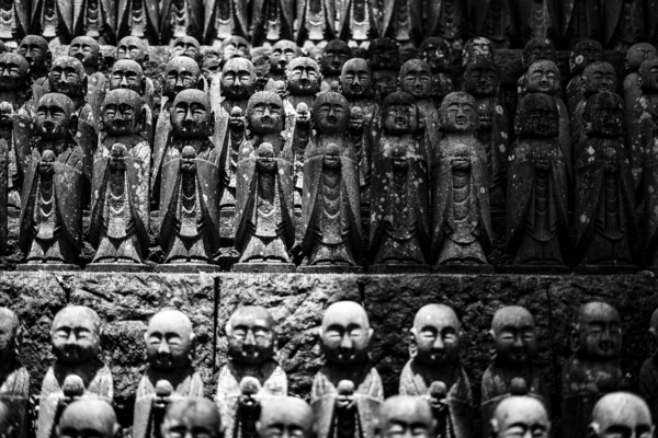 Many Jizos image. Shooting Location: Kamakura City, Kanagawa Prefecture