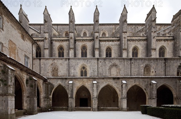Frankr Saint-Maximin-la-Sainte-Baume Basilica Sainte-Madelaine 60154 North side of the nave seen from the cloister courtyard