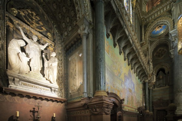 Basilica of Notre-Dame de Fourviere, Lyon, Auvergne-Rhone-Alpes, France, Europe