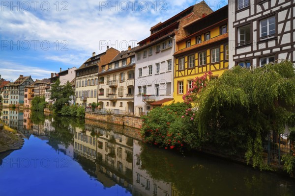 Strasbourg la Petite France in Alsace half timbered houses