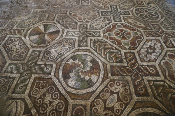Mosaic floor. Roman mosaic in the oldest city in Europe. Depiction, civilisations