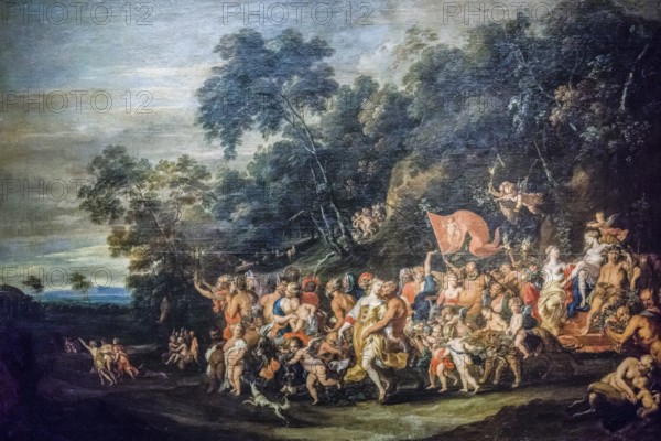 The Triumph of Bacchus, Jan Thomas van Yperen, 1650, oil on canvas, National Museum of Fine Arts (MNBA), Buenos Aires, Argentina, South America