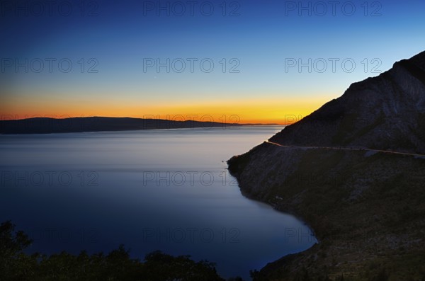 Colorful sunset at Adriatic Sea, Croatia, Europe