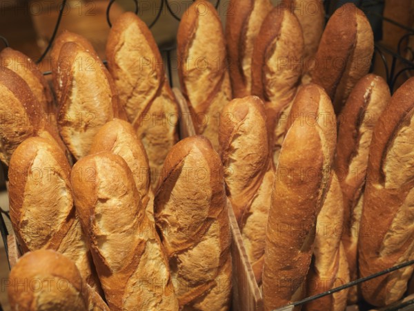 Baguettes, French bread loaves in a store in Japan