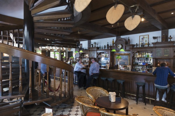 Famous Long Bar the birthplace of Sling cocktail, Singapore, Asia