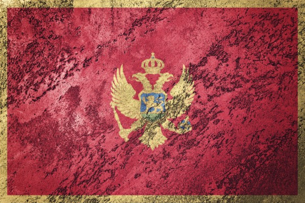 Grunge Montenegro flag. Montenegro
