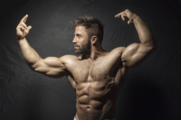 An image of a bearded muscular man