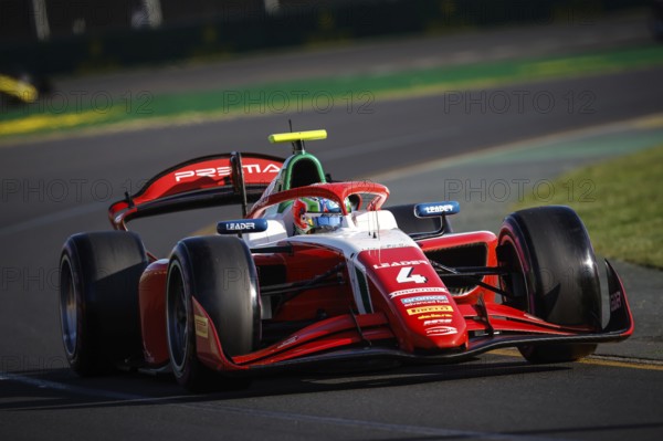 MELBOURNE, AUSTRALIA, MARCH 22: Andrea Kimi Antonelli of Italy and Prema Racing during qualifying at the 2024 Formula 2 Australian Grand Prix at Albert Park in Melbourne, Australia, Oceania