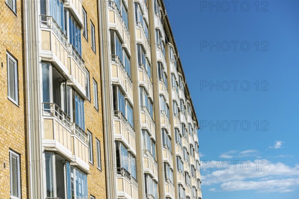 Facade of a high rise apartment building