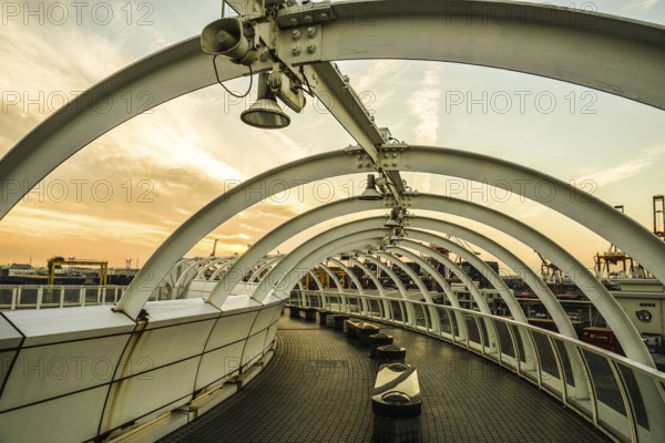 Yokohama Port Symbol Tower stairs and evening. Shooting Location: Yokohama-city kanagawa prefecture