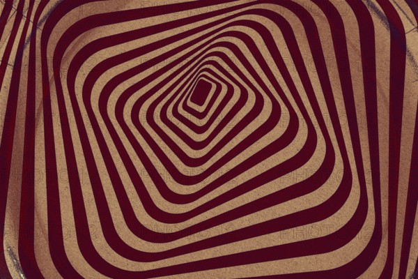 Retro background from a twisted spiral with cracks and scratches.vintage geometric with swirling horizontal lines