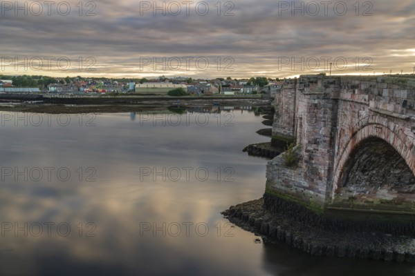 Old Bridge over the River Tweed in Berwick-upon-Tweed, Northumberland, England, UK