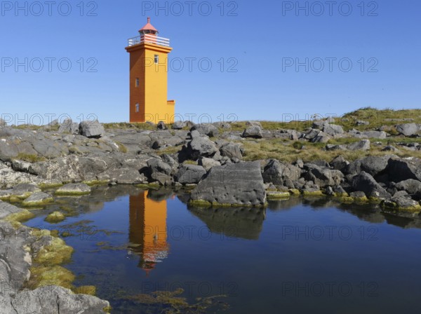 Stafnes Lighthouse Reykjanes Peninsula, Iceland, Europe