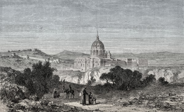 The Papal Basilica of St. Peter, Vatican City, Rome, Italy, 19th Century, Europe