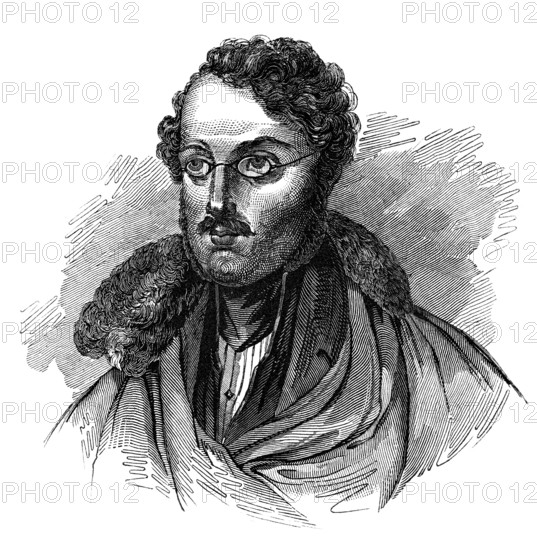 Anton Alexander Graf von Auersperg or Anastasius Gruen, 1806-1876, an Austrian politician and German political poet, Anton Alexander Graf von Auersperg oder Anastasius Grün, 1806 - 1876, ein österreichischer Politiker und deutschsprachiger politischer Lyriker