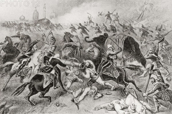 Defeat of Tatya Tope by the British at Cawnpore, India, Asia