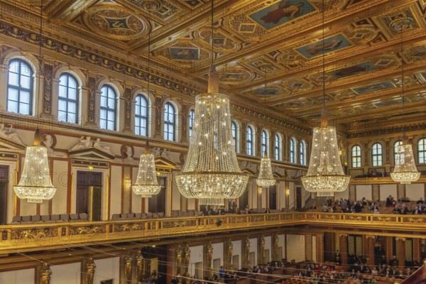 Great Golden Hall in Musikverein is a concert hall in Vienna, Austria, Europe