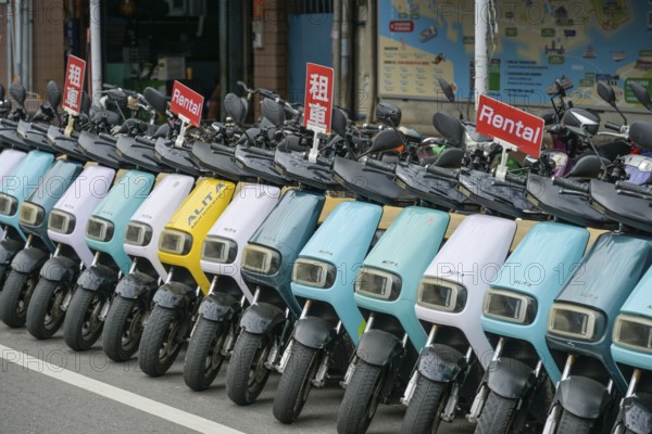 Scooter hire, Hamasen, Gushan District, Kaohsiung, Taiwan, Asia